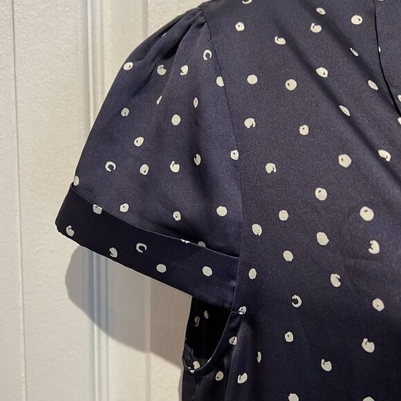 Tommy Hilfiger Navy/White Cap Sleeve Knee Length Dress Size 8 - Picture 5 of 14